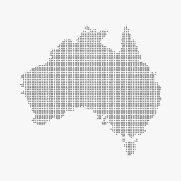 Australia map made from dot pattern, halftone Australia map