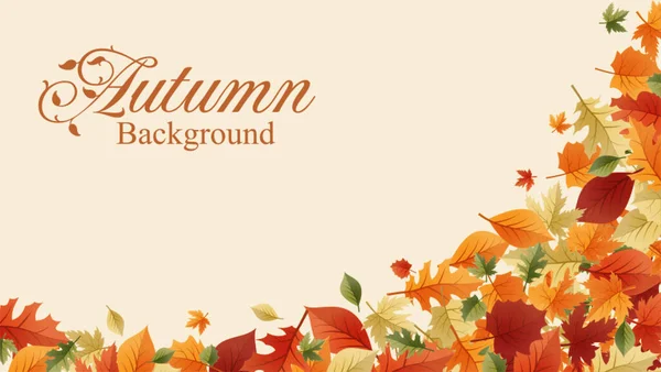 Autumn Backgrounds Lots Leaves Thanksgiving Copyspace Background Vector Autumn Concept — Image vectorielle