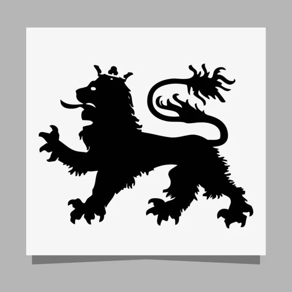 Black Lion Logo White Paper Shadow Perfect Business Logos Business —  Vetores de Stock