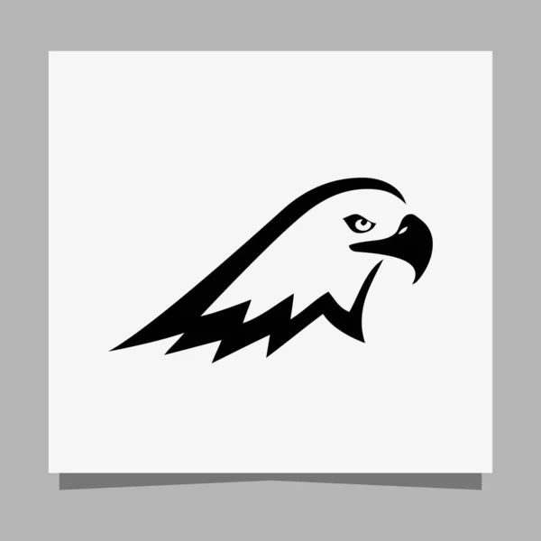 Vector Illustration Black Eagle White Paper Which Perfect Logos Business — 스톡 벡터