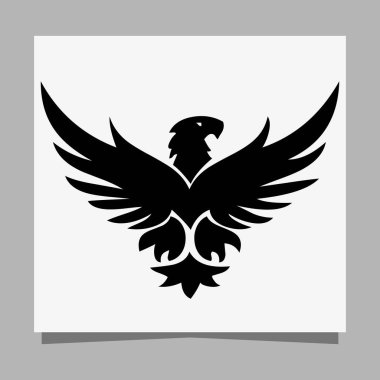 vector black eagle on white paper is perfect for logos, illustrations, banners, flyers, wallpapers