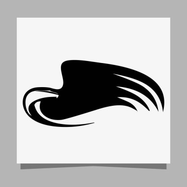 vector black eagle on white paper is perfect for logos, illustrations, banners, flyers, wallpapers