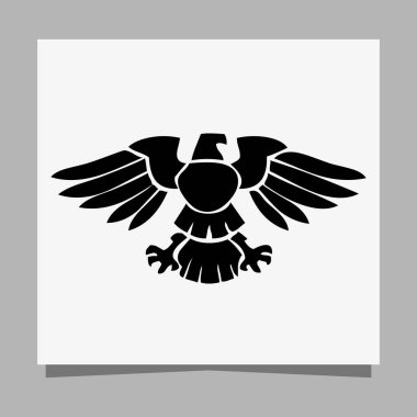 vector black eagle on white paper is perfect for logos, illustrations, banners, flyers, wallpapers