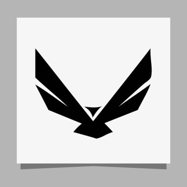 vector black eagle on white paper is perfect for logos, illustrations, banners, flyers, wallpapers