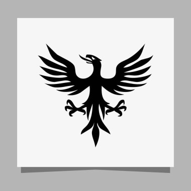 vector black eagle on white paper is perfect for logos, illustrations, banners, flyers, wallpapers