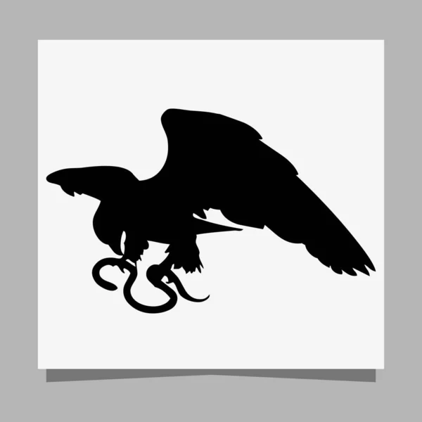 Vector Black Eagle White Paper Perfect Logos Illustrations Banners Flyers — Vetor de Stock