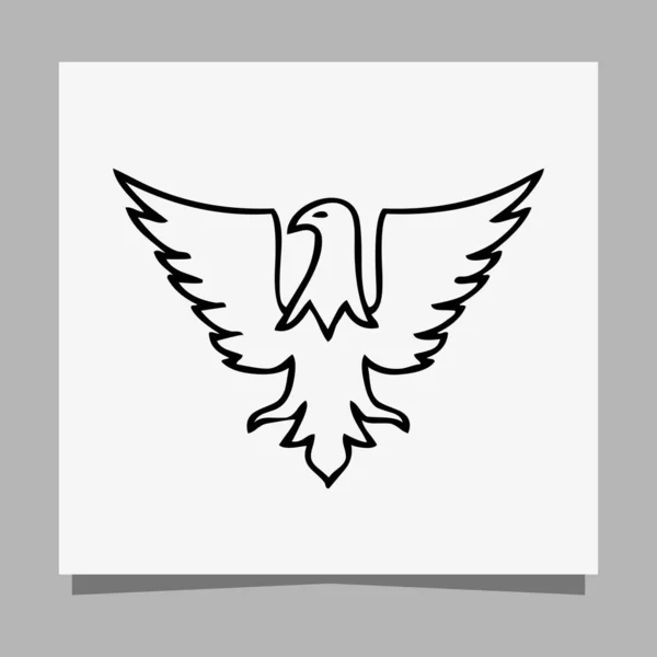 Vector Black Eagle White Paper Perfect Logos Illustrations Banners Flyers — Image vectorielle