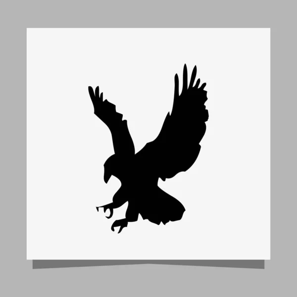 Vector Black Eagle White Paper Perfect Logos Illustrations Banners Flyers — Wektor stockowy