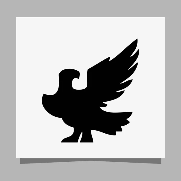 Vector Black Eagle White Paper Perfect Logos Illustrations Banners Flyers — 图库矢量图片