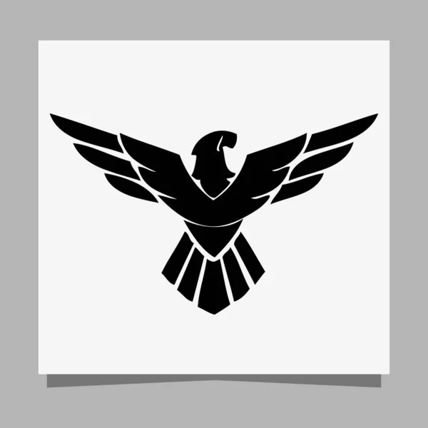 Vector Black Eagle White Paper Perfect Logos Illustrations Banners Flyers — Image vectorielle