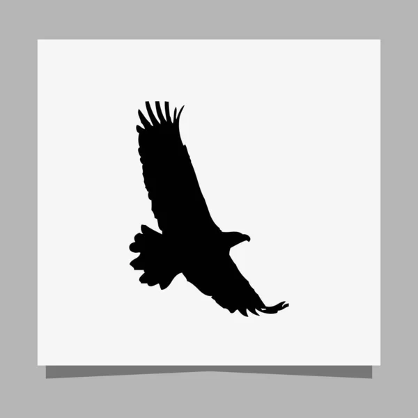 Vector Black Eagle White Paper Perfect Logos Illustrations Banners Flyers — Stockvektor