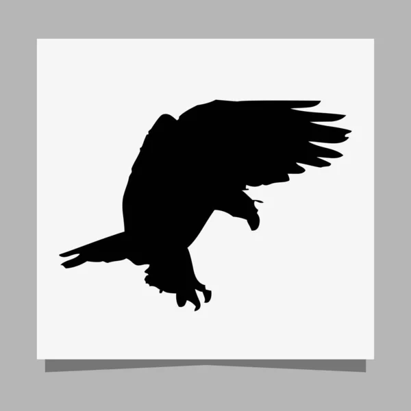 Vector Black Eagle White Paper Perfect Logos Illustrations Banners Flyers — Wektor stockowy