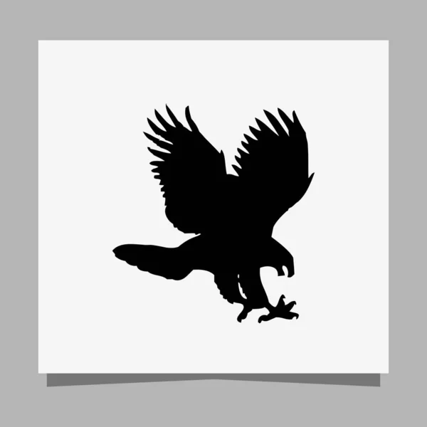 Vector Black Eagle White Paper Perfect Logos Illustrations Banners Flyers — Stock vektor