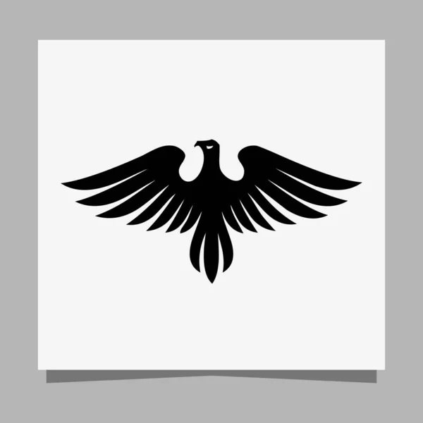 Vector Black Eagle White Paper Perfect Logos Illustrations Banners Flyers — 图库矢量图片