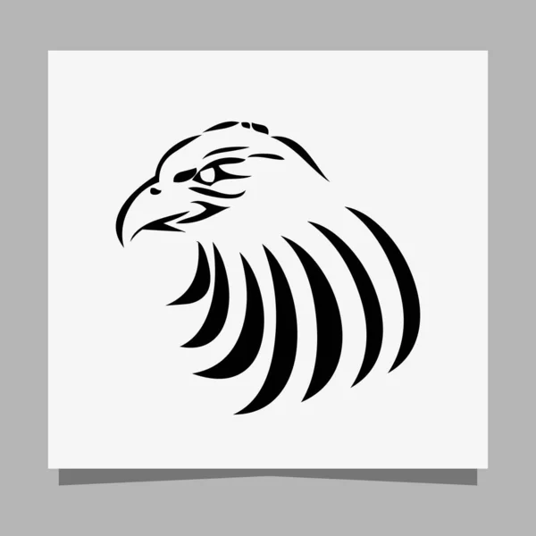 Vector Black Eagle White Paper Perfect Logos Illustrations Banners Flyers — Vettoriale Stock