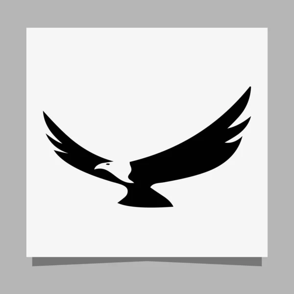 Vector Black Eagle White Paper Perfect Logos Illustrations Banners Flyers — Image vectorielle