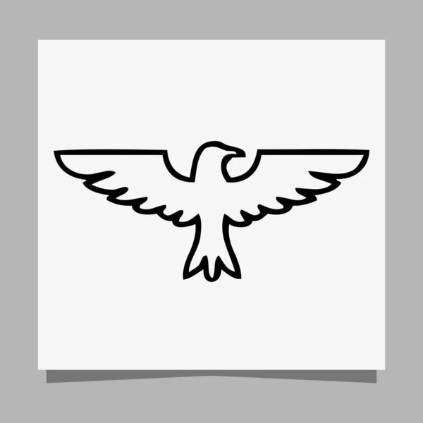 Vector Black Eagle White Paper Perfect Logos Illustrations Banners Flyers — Image vectorielle