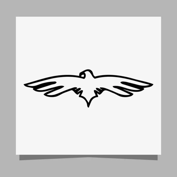 Vector Black Eagle White Paper Perfect Logos Illustrations Banners Flyers — Wektor stockowy