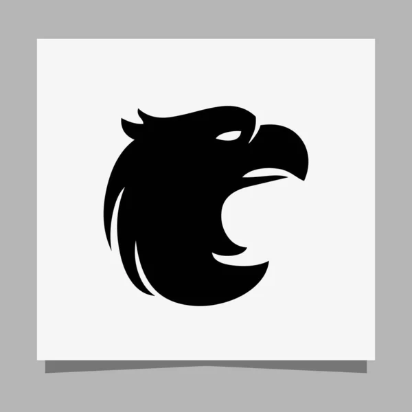 Vector Black Eagle White Paper Perfect Logos Illustrations Banners Flyers —  Vetores de Stock