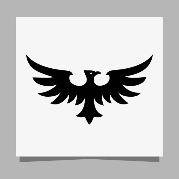 Vector Black Eagle White Paper Perfect Logos Illustrations Banners Flyers — Archivo Imágenes Vectoriales