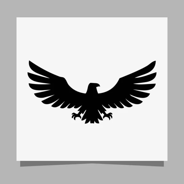 Vector Black Eagle White Paper Perfect Logos Illustrations Banners Flyers — Image vectorielle