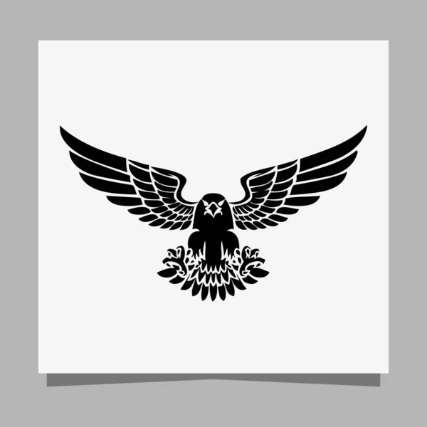 Vector Black Eagle White Paper Perfect Logos Illustrations Banners Flyers — Stockvector