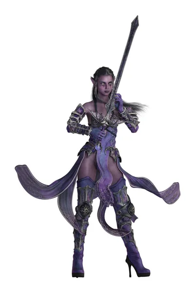 Elven Warrior Fantasy Woman — стокове фото