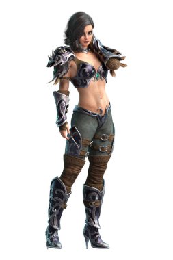 Fantasy Warrior Woman Illustration