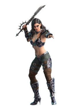 Fantasy Warrior Woman Illustration