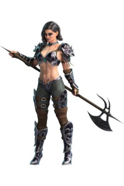 Fantasy Warrior Woman Illustration