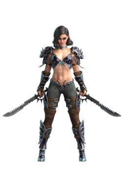 Fantasy Warrior Woman Illustration