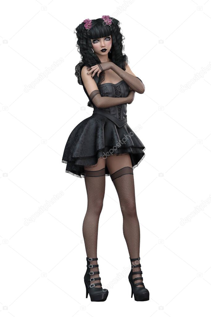 Gothic Lolita 3D Character