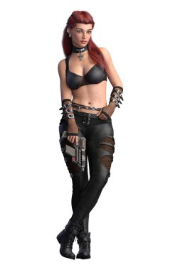 Cyberpunk dystopia rebel woman