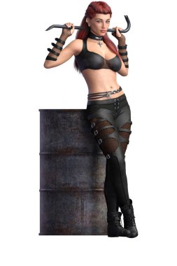 Cyberpunk dystopia rebel woman