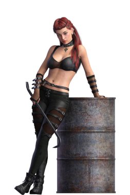 Cyberpunk dystopia rebel woman