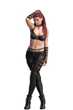 Cyberpunk dystopia rebel woman