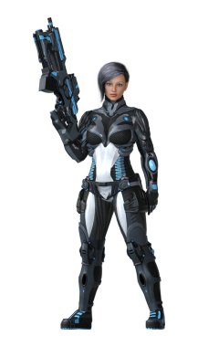 Sci-fi Gunner Soldier Woman
