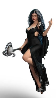 Gothic Skull Witch Woman