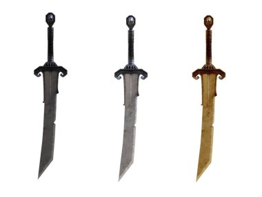 Fantasy medieval 3D weapon