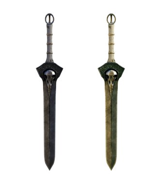 Fantasy medieval 3D weapon