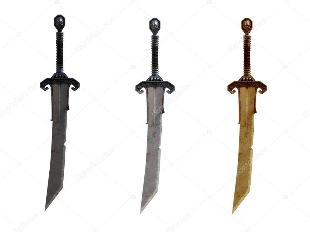 Fantasy medieval 3D weapon