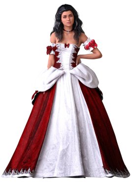 3D render of beautiful princess