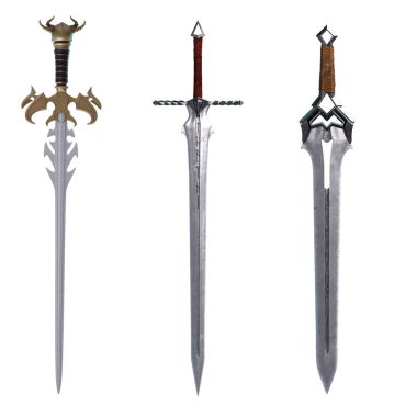 Fantasy 3D swords render