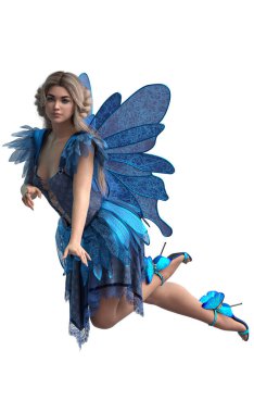 Blue Fairy 3D Render