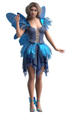 Blue Fairy 3D Render