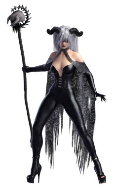 Horns daedra demon 3D render