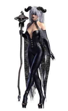 Horns daedra demon 3D render