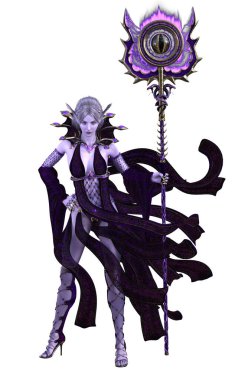 Malefic witch 3D render