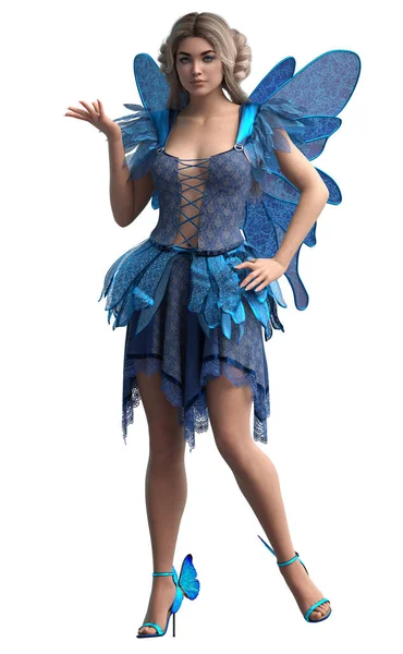 Blue Fairy Render — Stock Photo, Image