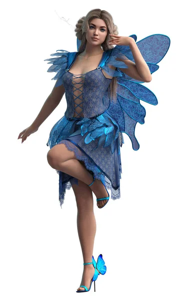 Blue Fairy 3D Render
